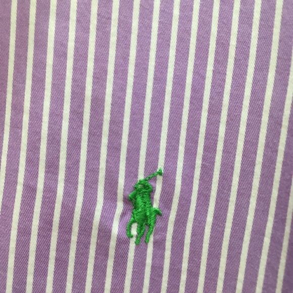 POLO RALPH LAUREN STANTON CLASSIC FIT SHIRT IN LILAC AND WHITE STRIPES - Picture 5 of 7